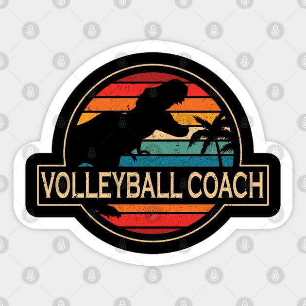 Volleyball Coach Dinosaur Sticker by SusanFields